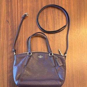 Coach Brown Small Leather Mini Kelsey Crossbody Satchel
